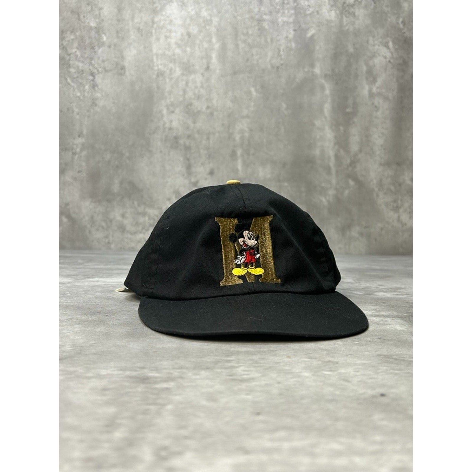 Vintage 90s Disney Mickey Mouse Embroidered Cartoon Character Strapback Hat OSFA