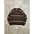 Vintage 90s St Johns Bay Abstract Striped Pullover Knit Sweater Size Large