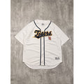 Vintage Detroit Tigers MLB Stitched Tailsweep Spellout Baseball Jersey Size 2XL