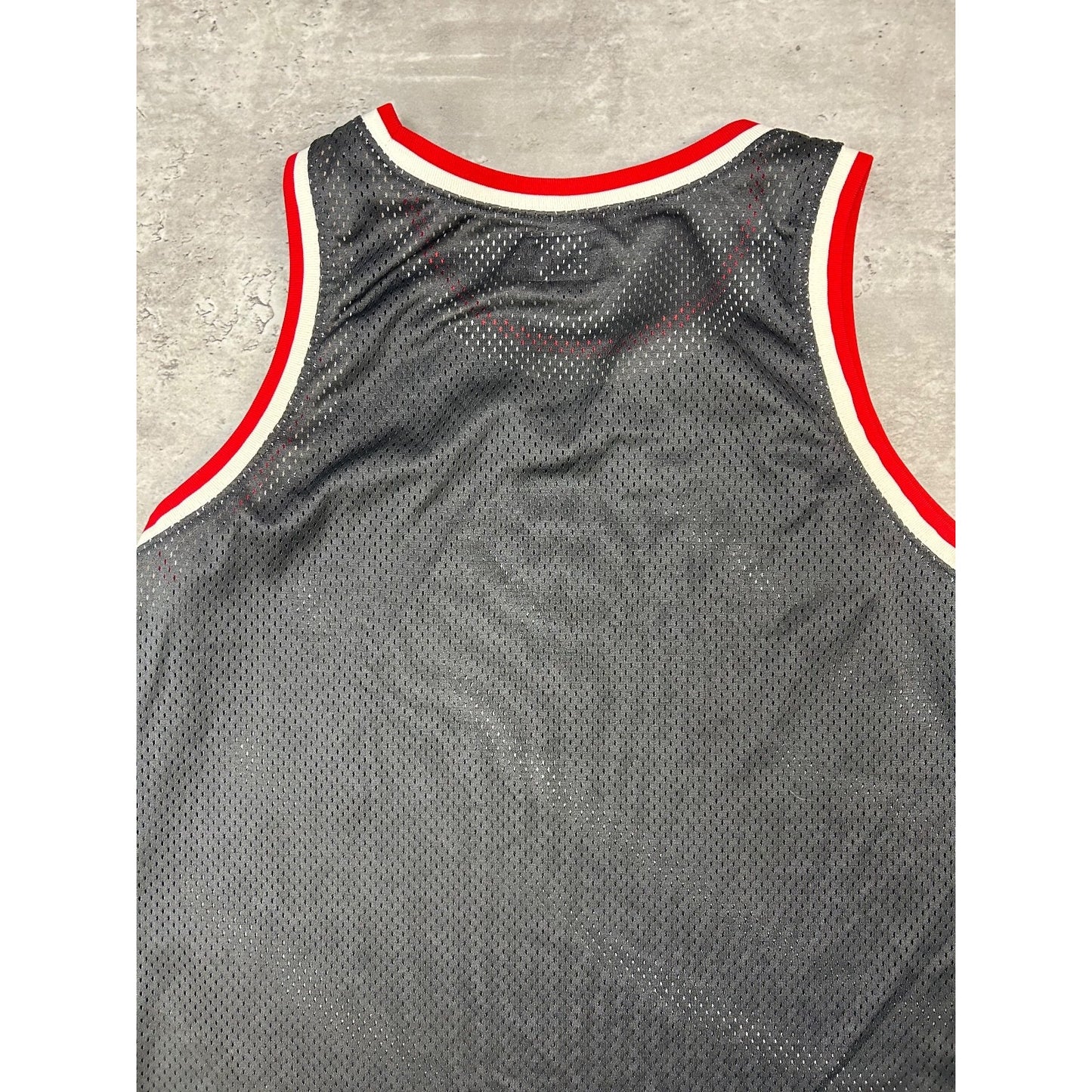 Stussy Classic Spellout Logo Basketball Jersey Size Large Black