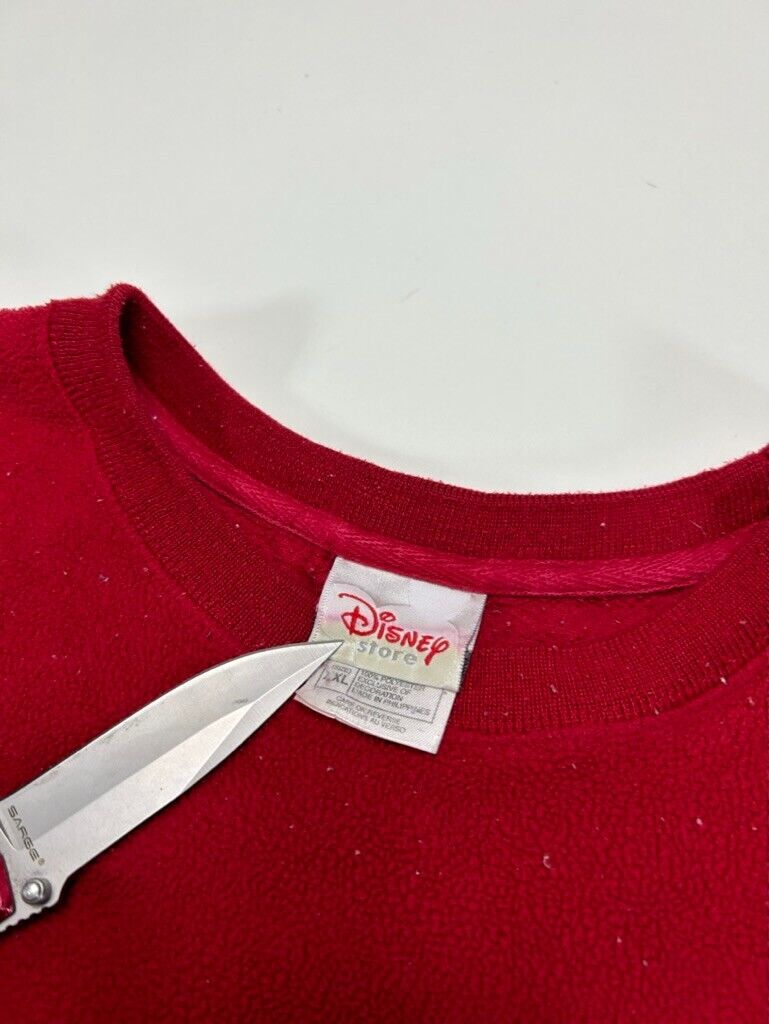 Vintage Disney Mickey Mouse Embroidered Character Fleece Sweatshirt Size 2XL