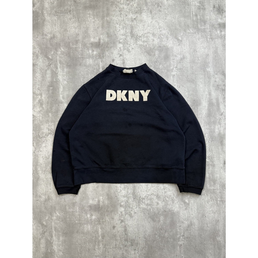 Vintage 90s DKNY Classic Spellout Graphic Crewneck Sweatshirt Size Large