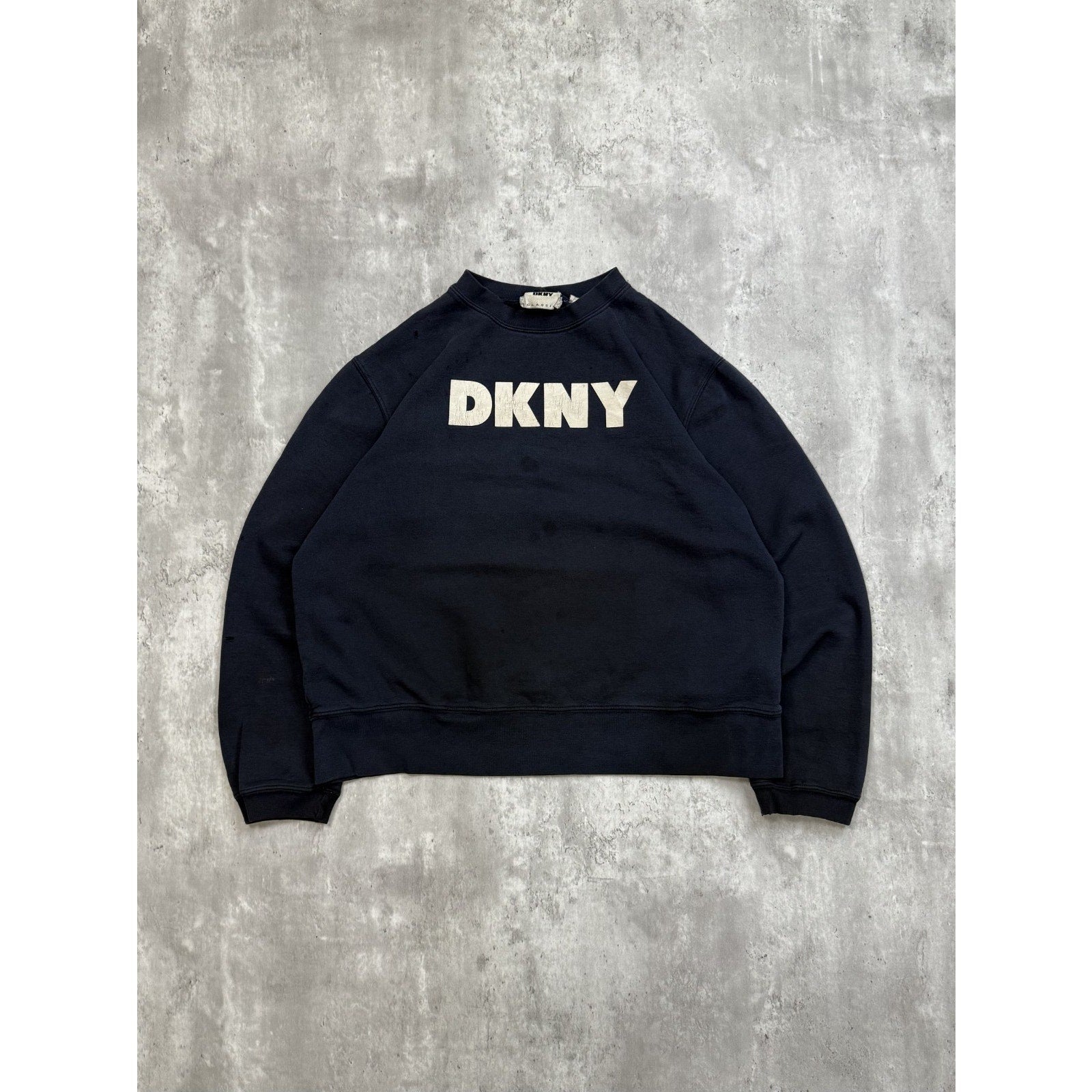 Vintage 90s DKNY Classic Spellout Graphic Crewneck Sweatshirt Size Large