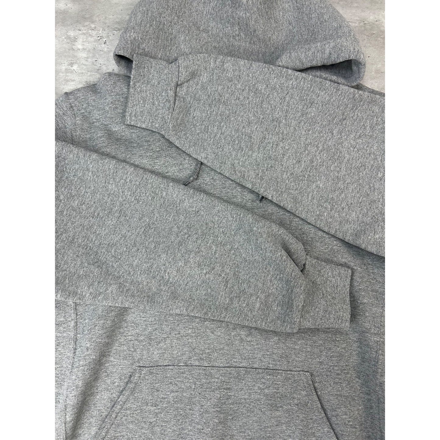 Vintage Russell Athletics Blank Pullover Hooded Sweatshirt Size Large Gray