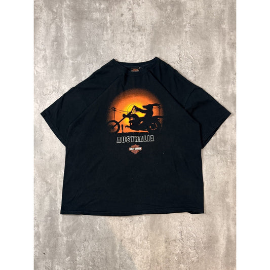 Vintage Harley Davidson Australia Kangaroo Sunset Graphic T-Shirt Size 2XL