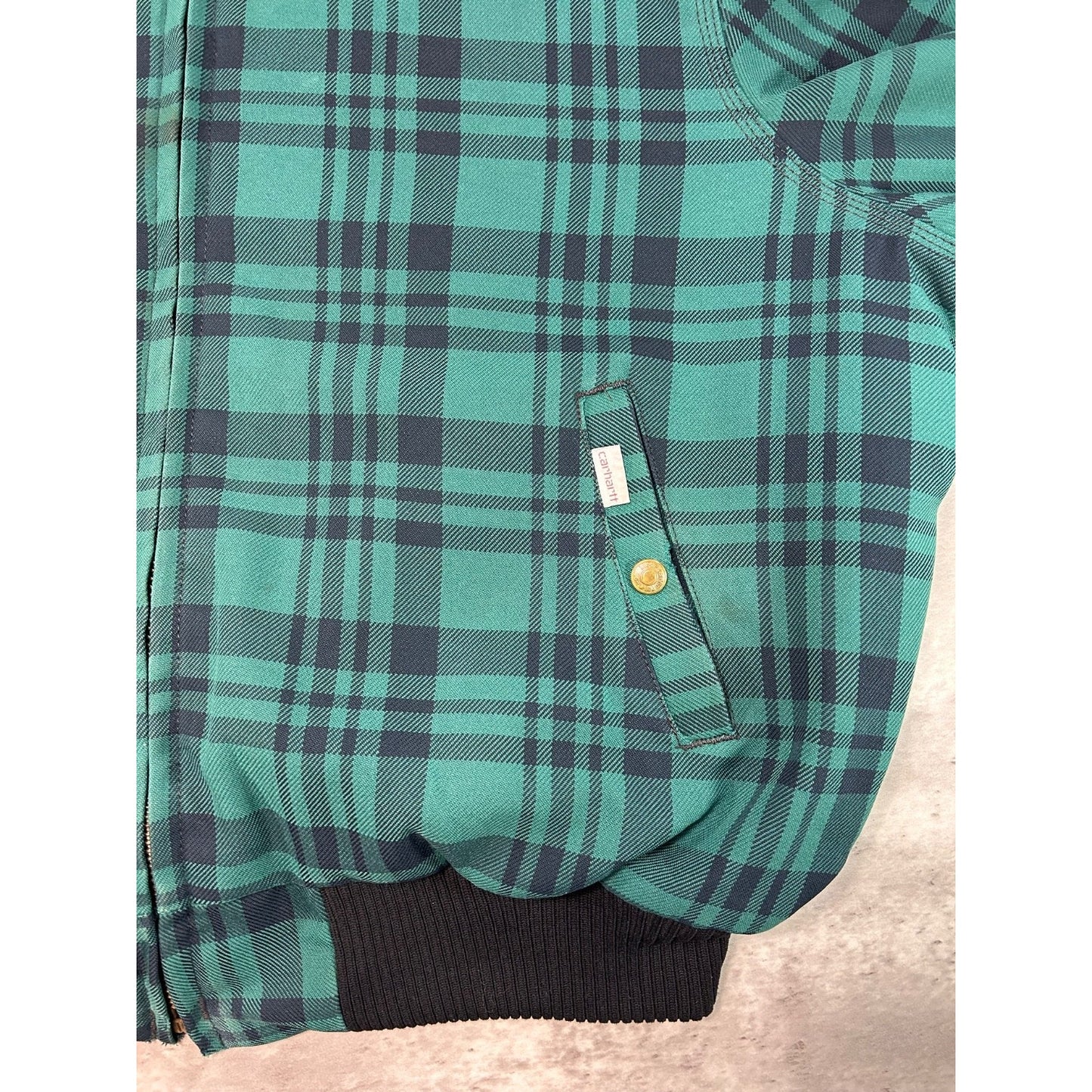 Vintage 80s/90s Carhartt Insulated Plaid Canvas Workwear Sante Fe Jacket Sz 2XL