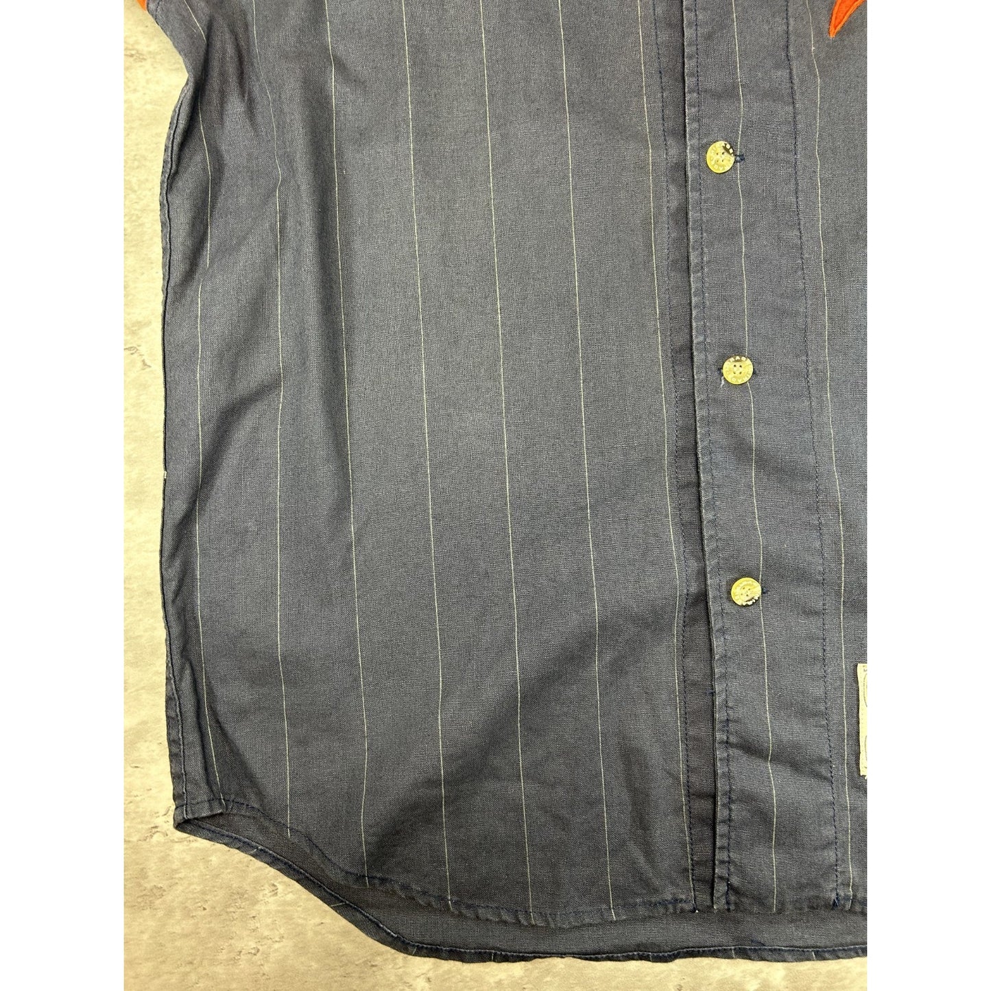 Vintage 90s Detroit Tigers MLB Pinstripe Stitched Baseball Jersey Size Large