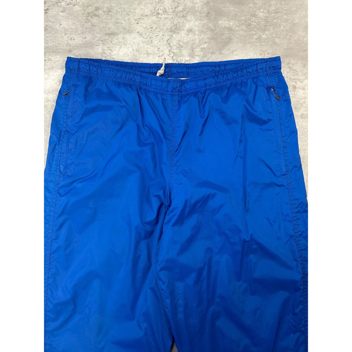 Vintage 2000s Nike Embroidered Swoosh Nylon Track Pants Size Small Blue