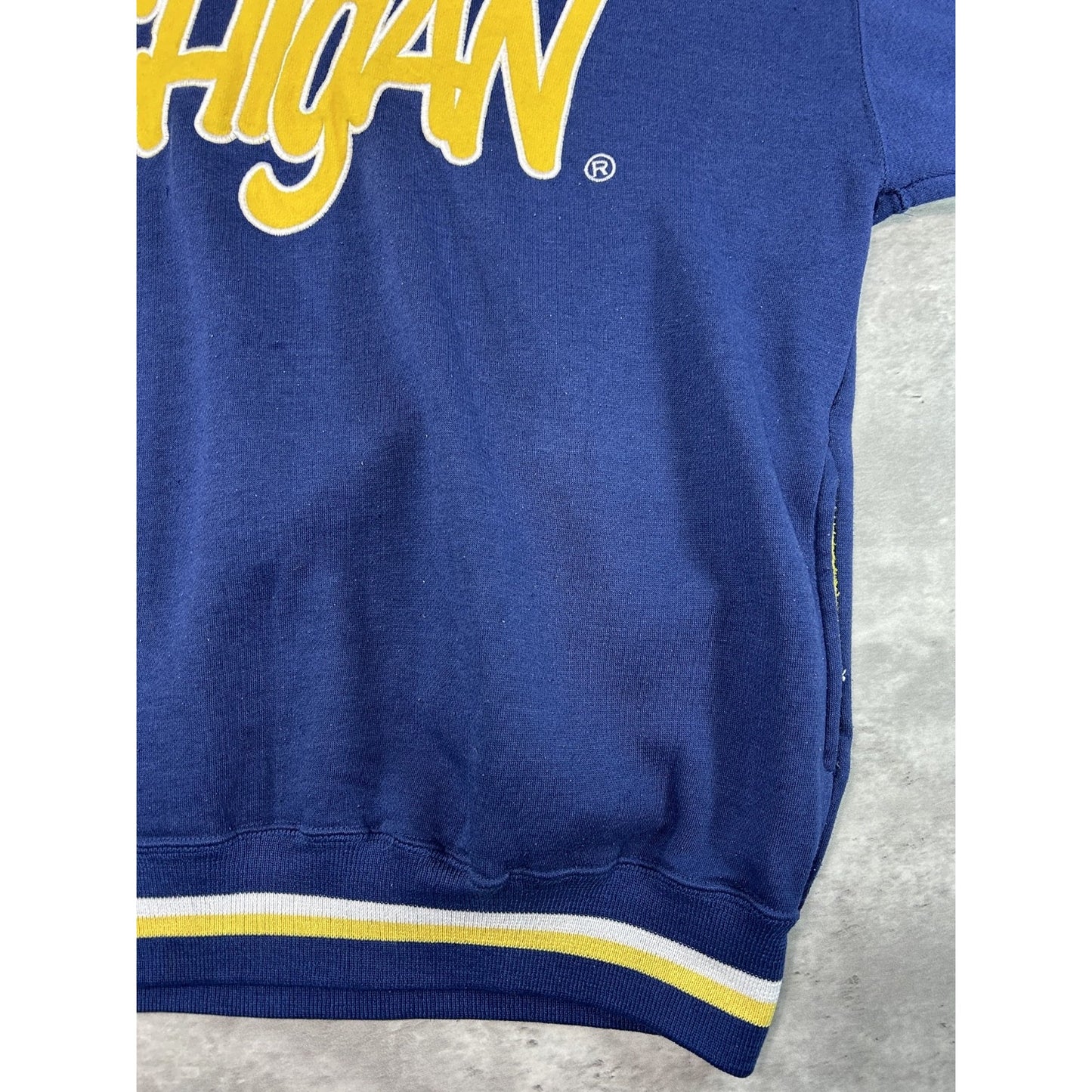 Vintage 90s Michigan Wolverines NCAA Starter Double Hood Sweatshirt Size Large