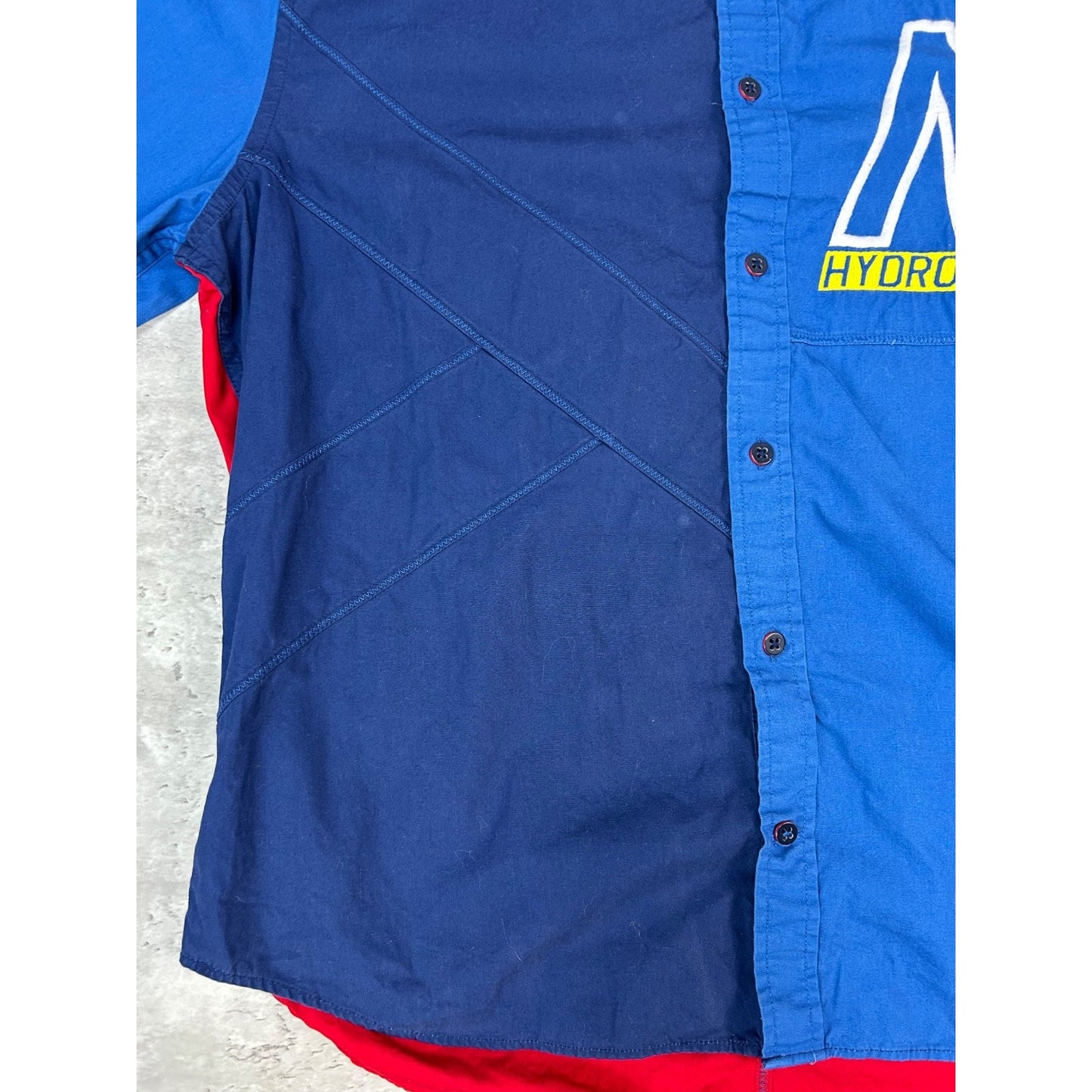 Nautica N83 Hydro Race Embroidered Long Sleeve Button Up Shirt Size Large