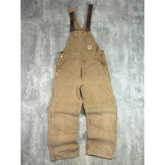 Vintage Carhartt Canvas Workwear Multipocket Overalls Size 36 Beige