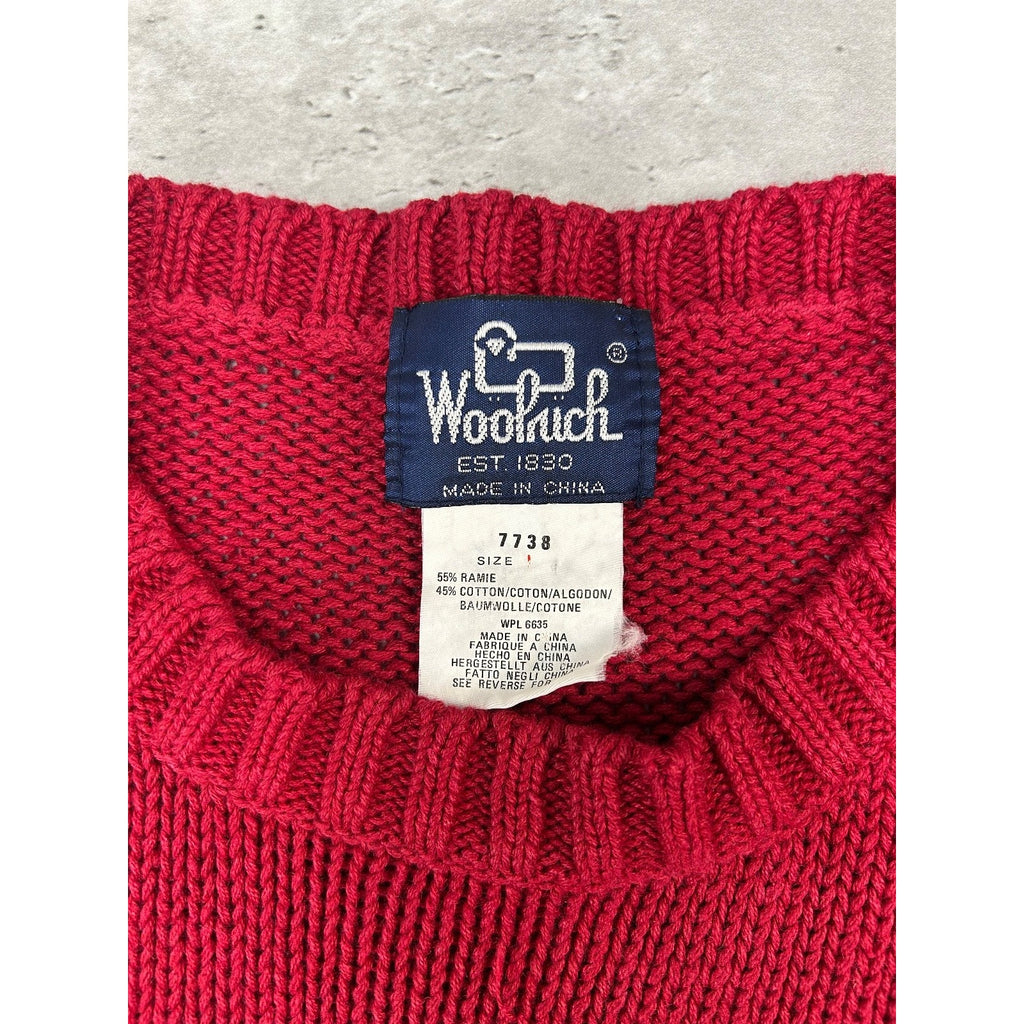 Vintage 90s Woolrich Aztec Style Pullover Knit Sweater Size Large