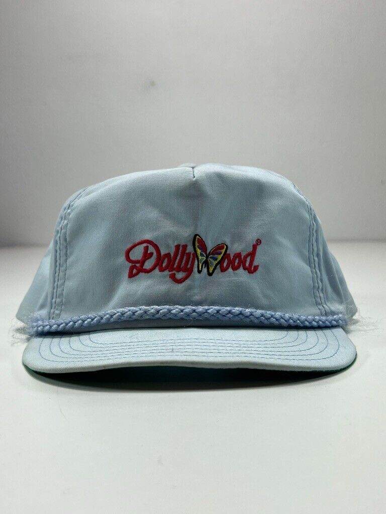 Vintage 80s Dolly Parton Dollywood Embroidered Spellout Snapback Hat OSFA