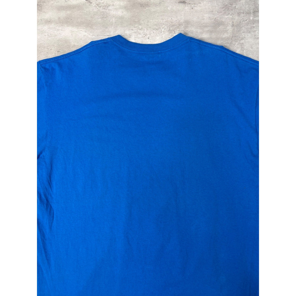 Vintage Stussy Skull Stitch Graphic Blue T-Shirt Size XL