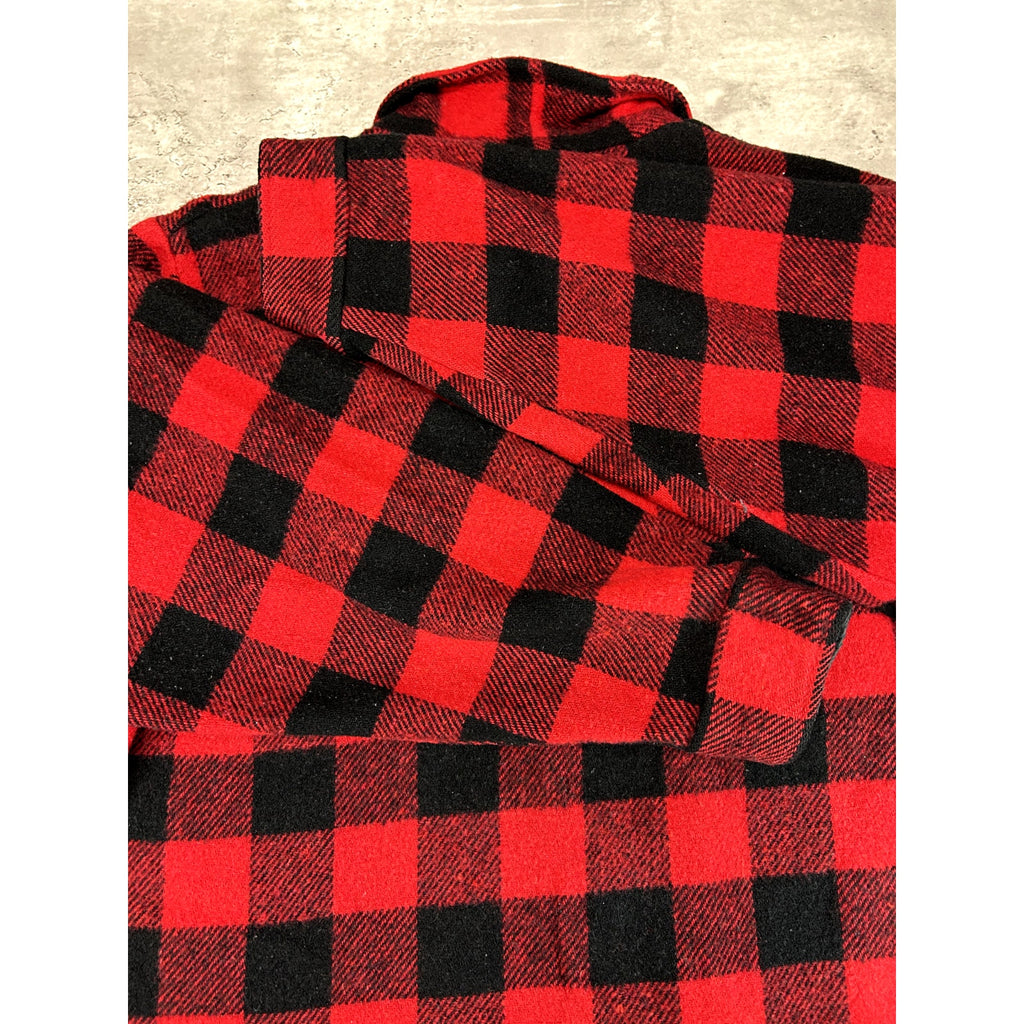 Vintage 80s/90s Codet Buffalo Plaid Heavy Flannel Jacket Size XL