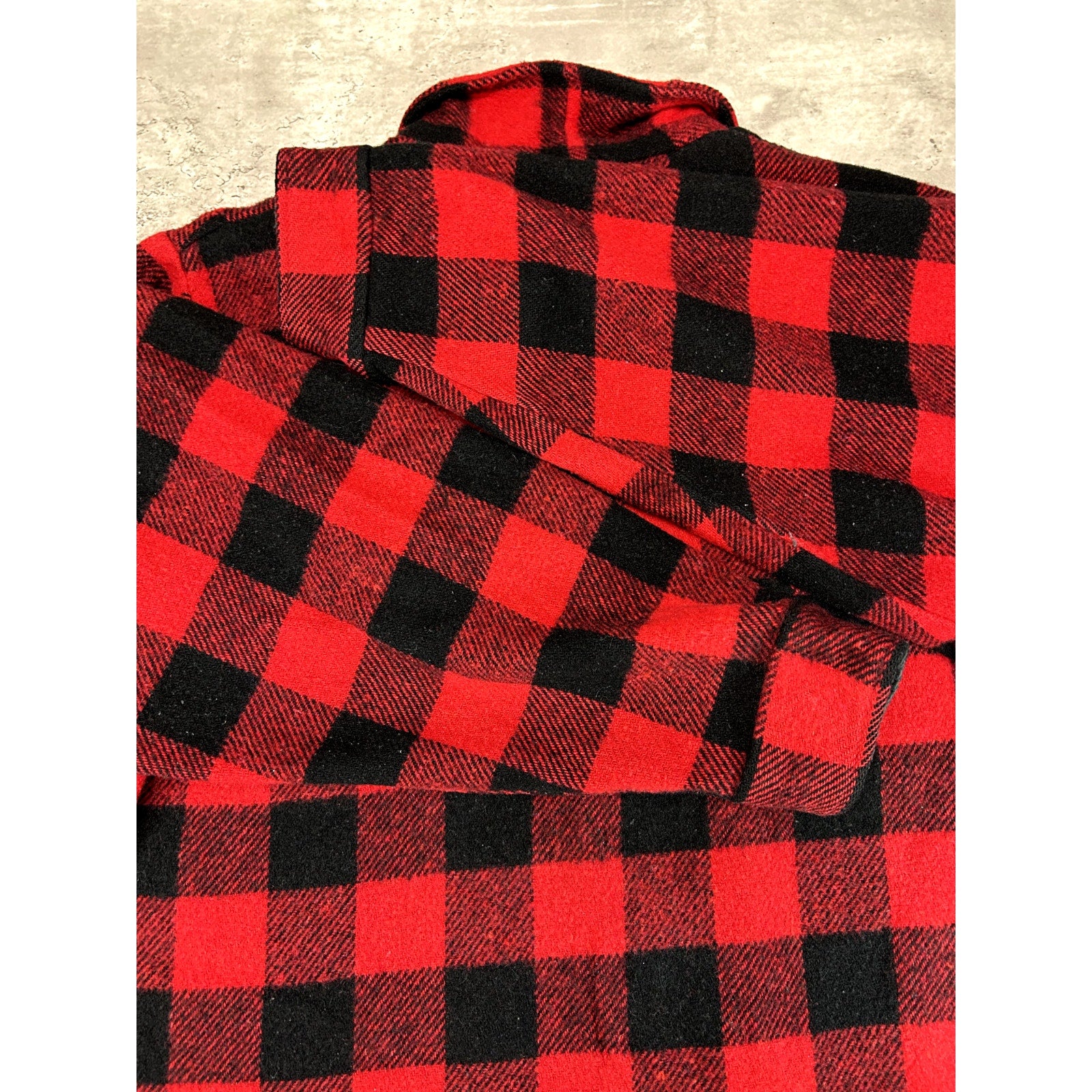Vintage 80s/90s Codet Buffalo Plaid Heavy Flannel Jacket Size XL