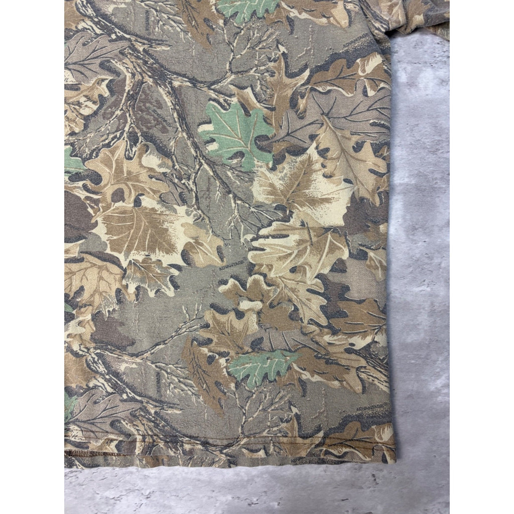 Vintage 90s Kessler Advantage Tree Camo Turtle Neck Long Sleeve T-Shirt Size 2XL