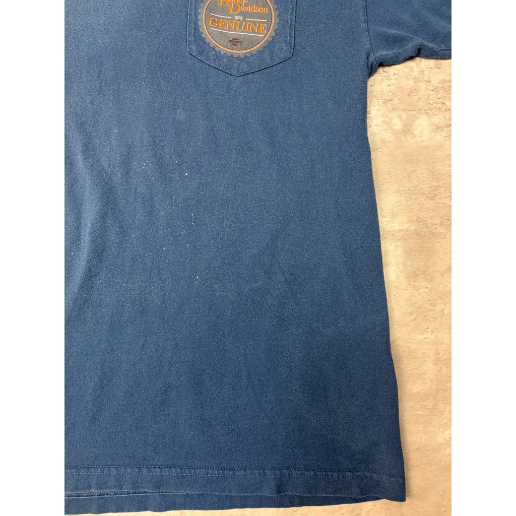 Vintage Harley Davidson American Classic Spellout Logo Graphic T-Shirt Sz Large