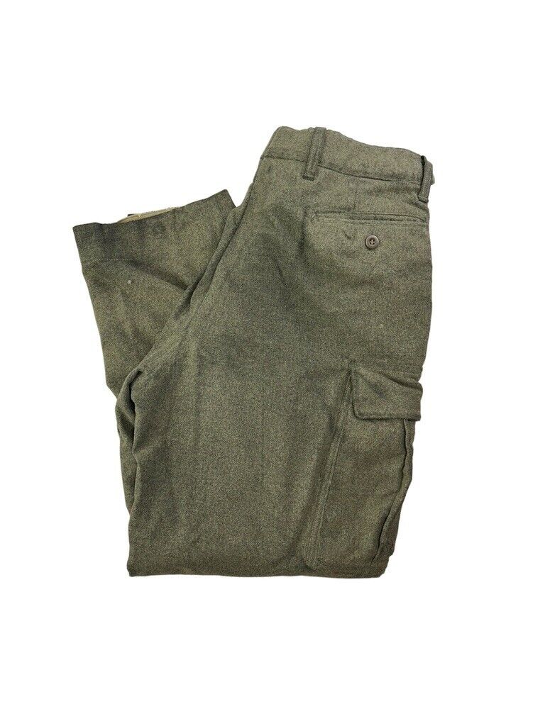 Vintage 1992 Military Issue K. Begmann Cargo Pocket Wool Pants Size 36