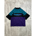 Vintage I.O.U Exclusive Striped Spellout Graphic T-Shirt Size XL