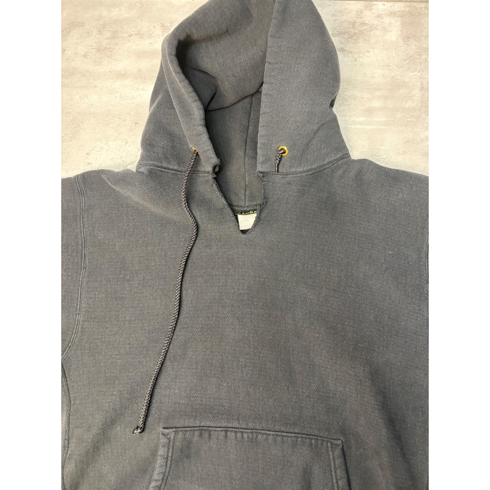 Vintage 90s Camber Black Hooded Pullover Sweatshirt Size 2XL