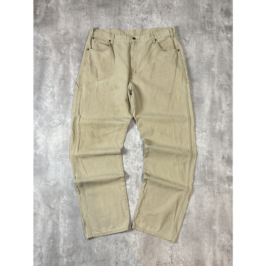 Vintage Dickies Canvas Workwear Carpenter Pants Size 38 Beige