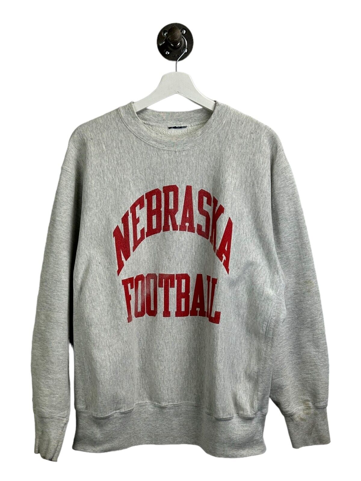 Vintage 90s Nebraska Football NCAA Spellout Reverse Weave StyleSweatshirt Sz XL