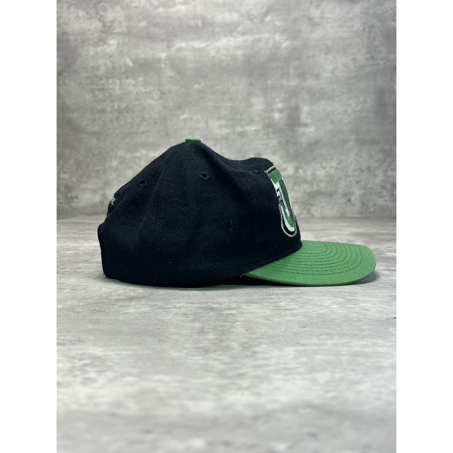 Vintage 90s New York Jets NFL Embroidered Spellout Helmet Snapback Hat OSFA