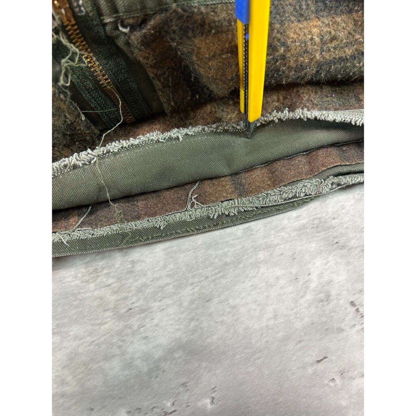 Vintage 90s Carhartt Blanket Lined Canvas Workwear Detroit Jacket Size XL J76MOS