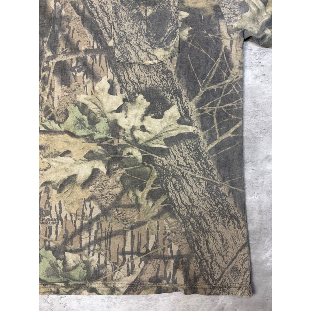 Vintage Mossy Oak Break Up Camo Hunting T-Shirt Size XL