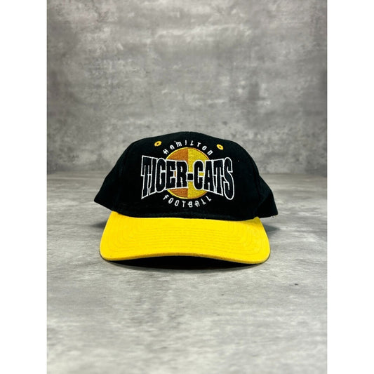 Vintage 90s Hamilton Tiger Cats CFL Embroidered Starter Snapback Hat OSFA