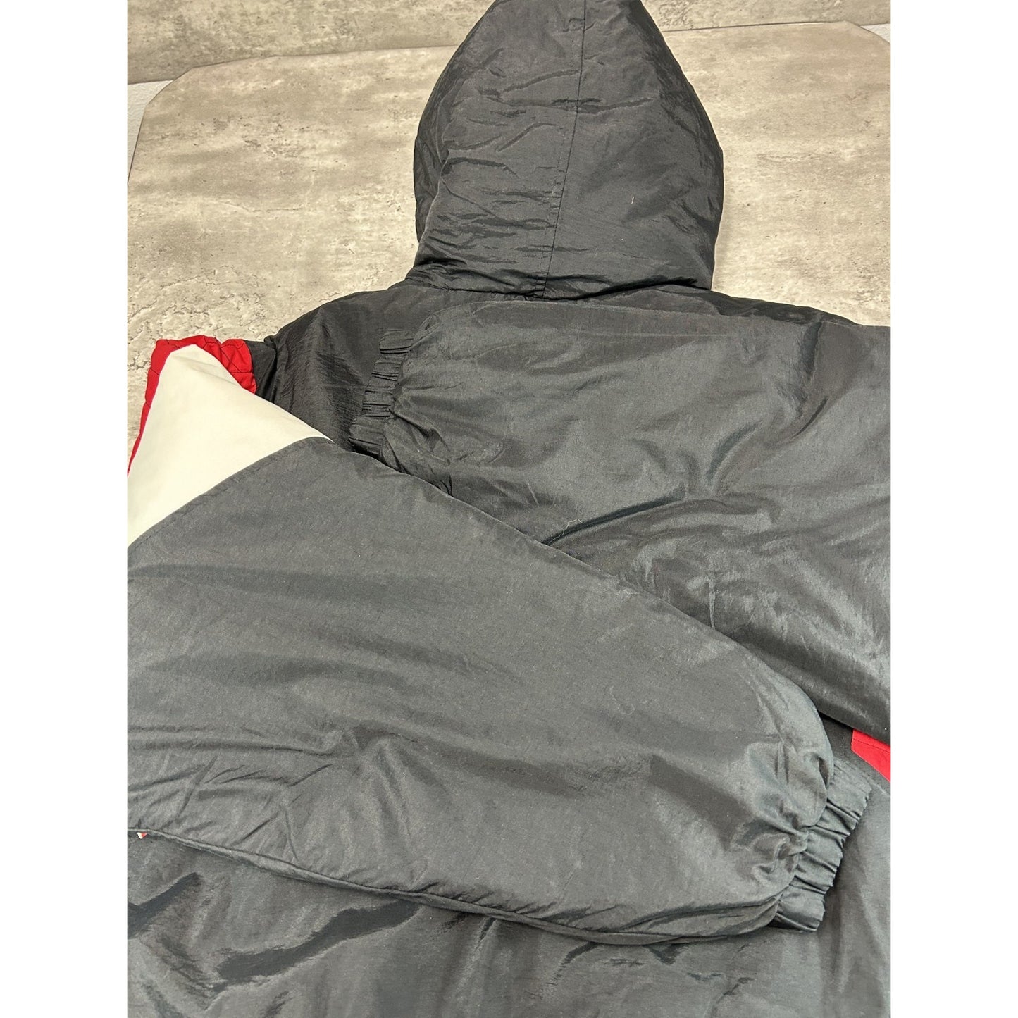 Vintage 90s New Jersey Devils NHL Starter 1/2 Pull Over Insulated Jacket Sz 2XL