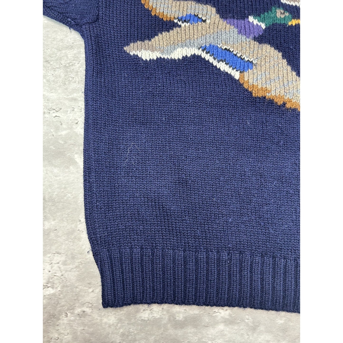 Vintage 90s Boundary Waters Duck Graphic Pullover Knit Sweater Size XL