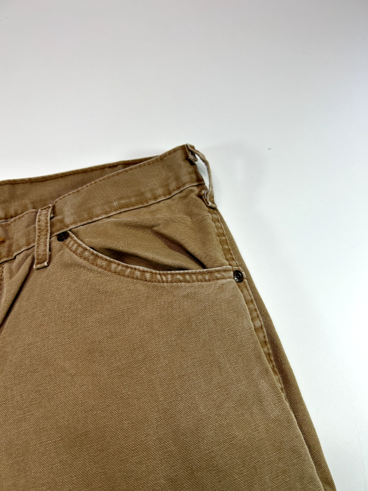 Dickies Canvas Work Wear Carpenter Pants Size 32W Beige