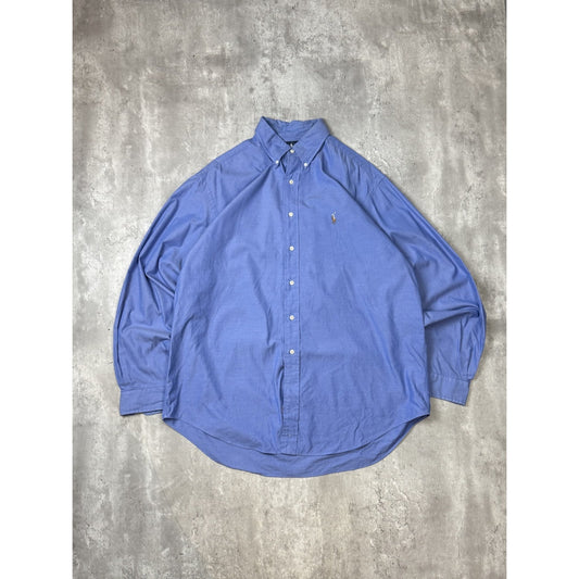 Vintage Polo Ralph Lauren Embroidered Pony Long Sleeve Button Up Shirt Sz 2XL