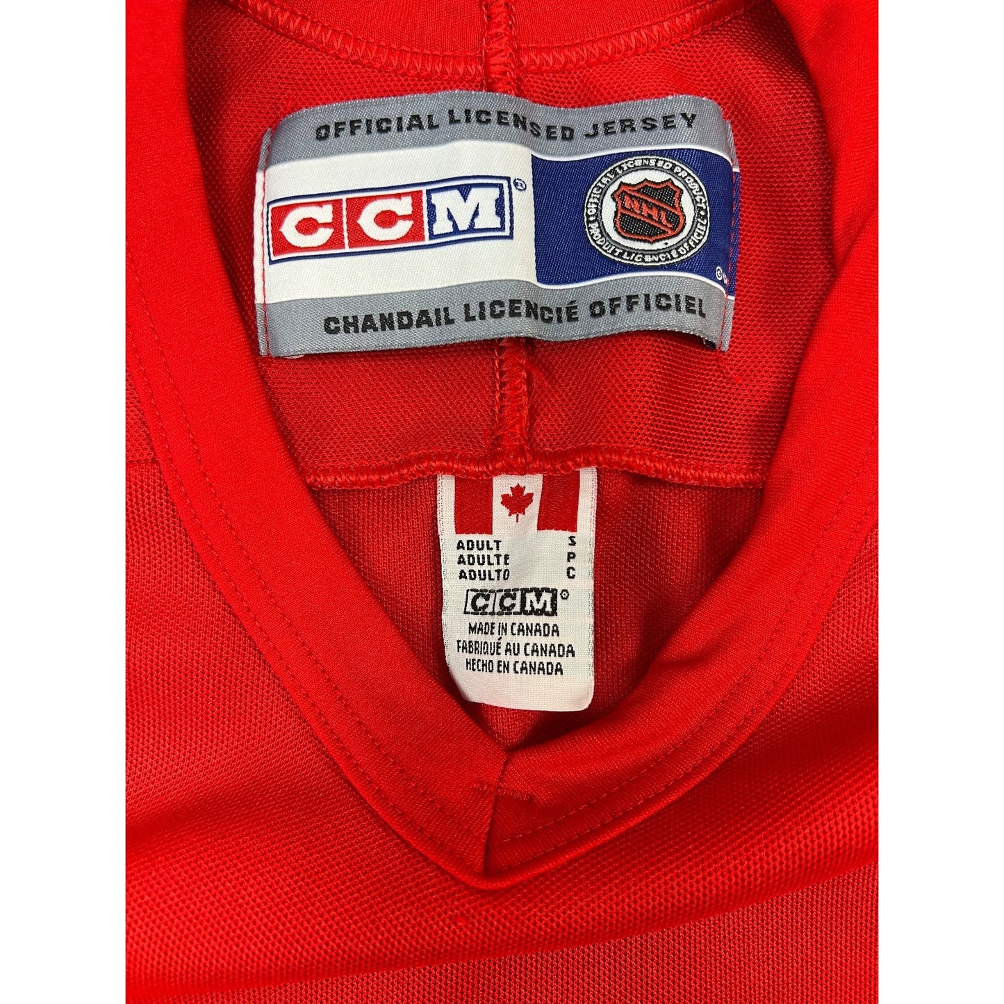 Vintage Detroit Red Wings NHL Stitched CCM Hockey Jersey Size Small Red