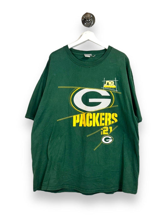 Vintage Green Bay Packers NFL Graphic Spell Out Logo Football T-Shirt Size 2XL