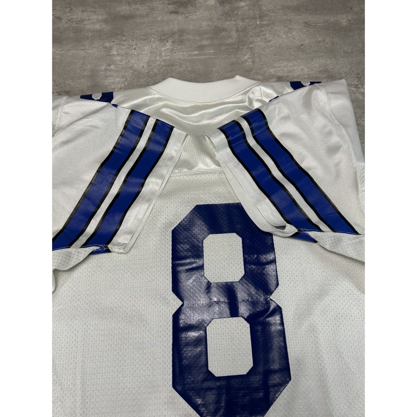 Vintage 90s Troy Aikman #8 Dallas Cowboys NFL Starter 75 Anni Football Jersey XL