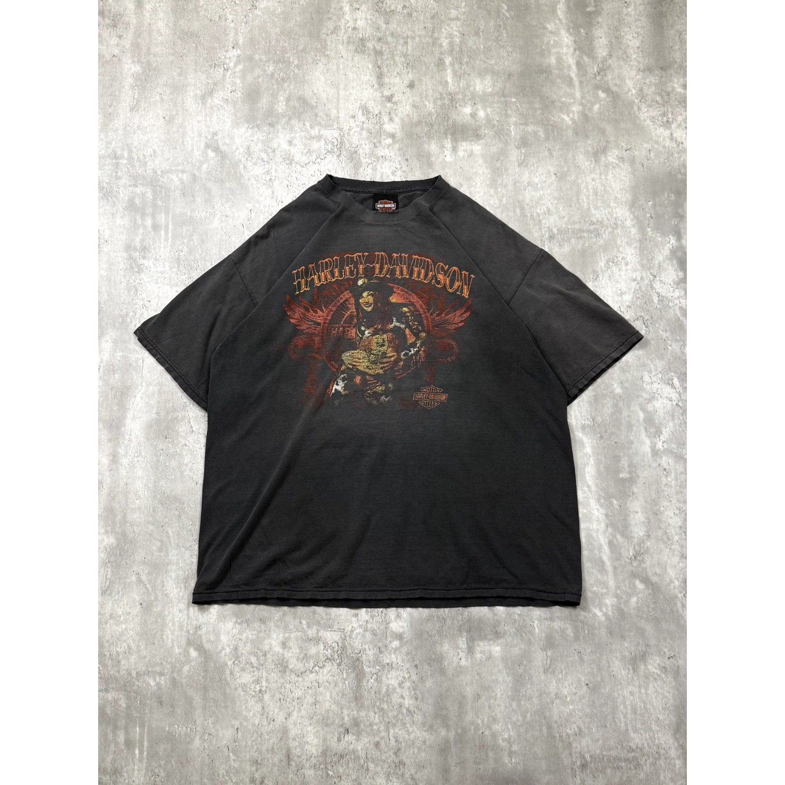 Vintage Harley Davidson Steampunk Spellout Graphic T-Shirt Size XL