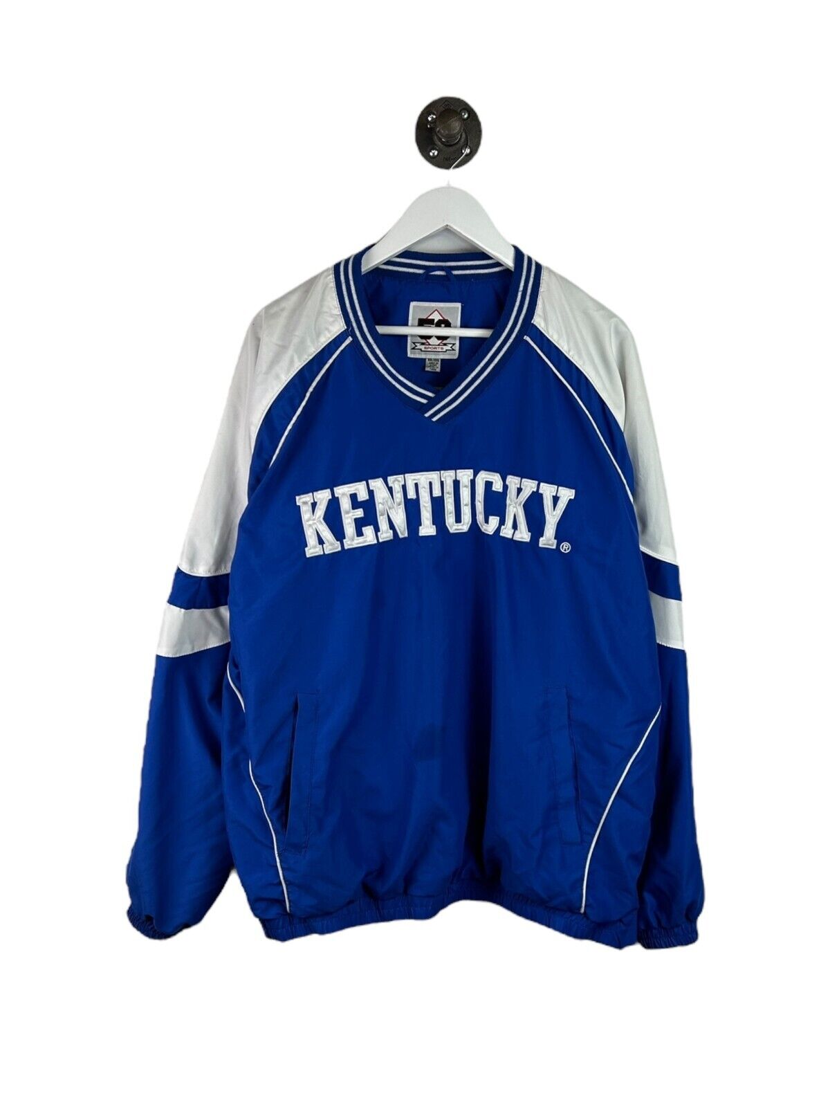 Kentucky Wildcats NCAA Embroidered Pullover Lightweight Jacket Size 2XL Blue