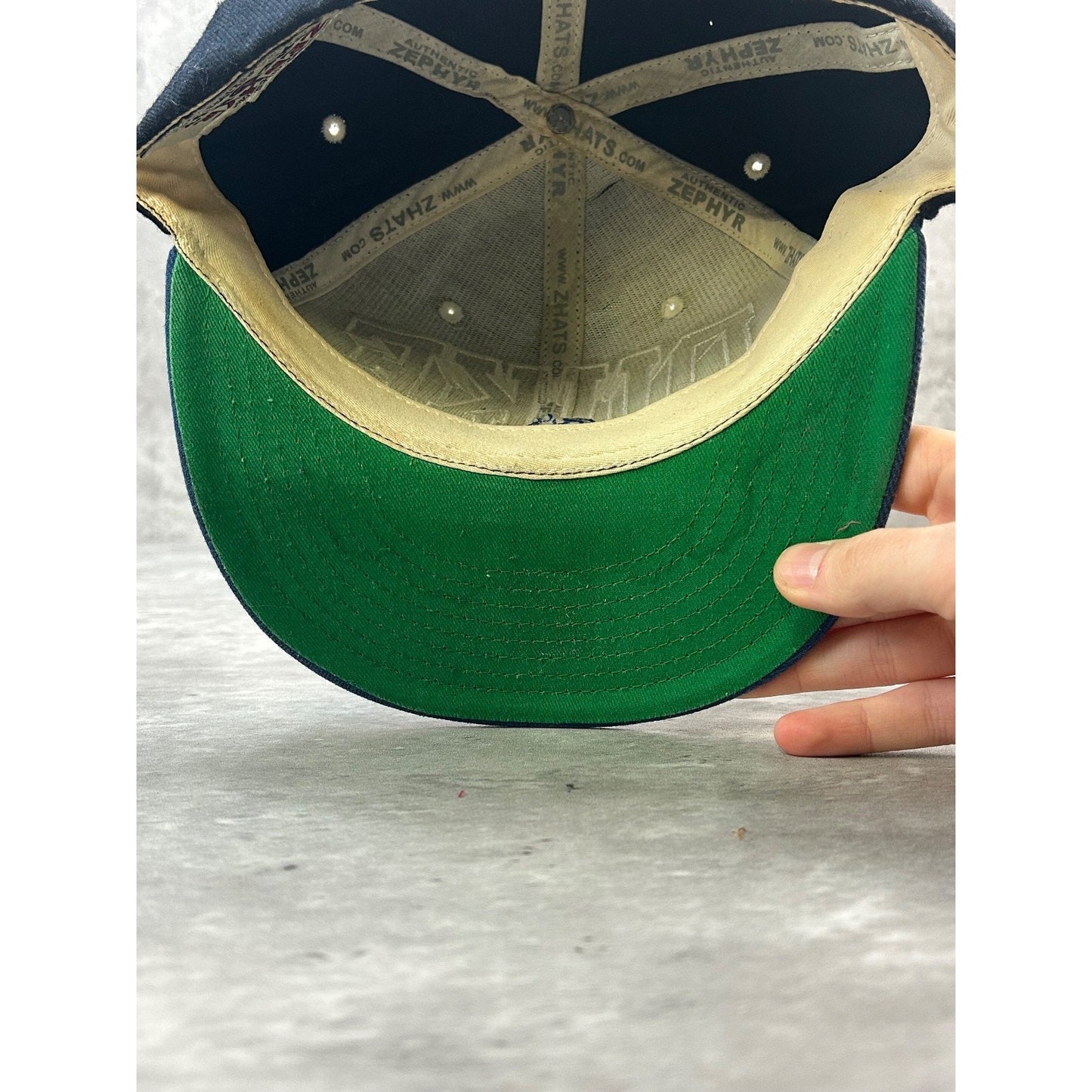 Vintage Duke Blue Devils NCAA Embroidered Spellout Logo Snapback Hat OSFA