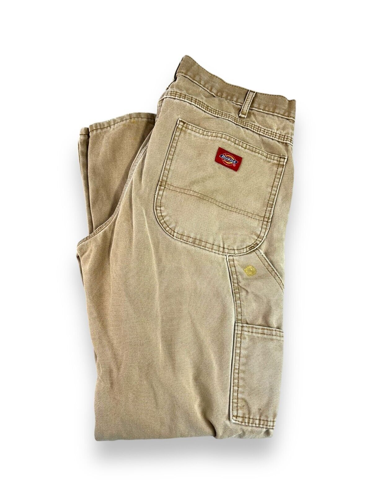 Dickies Canvas Workwear Carpenter Pants Size 33 Beige