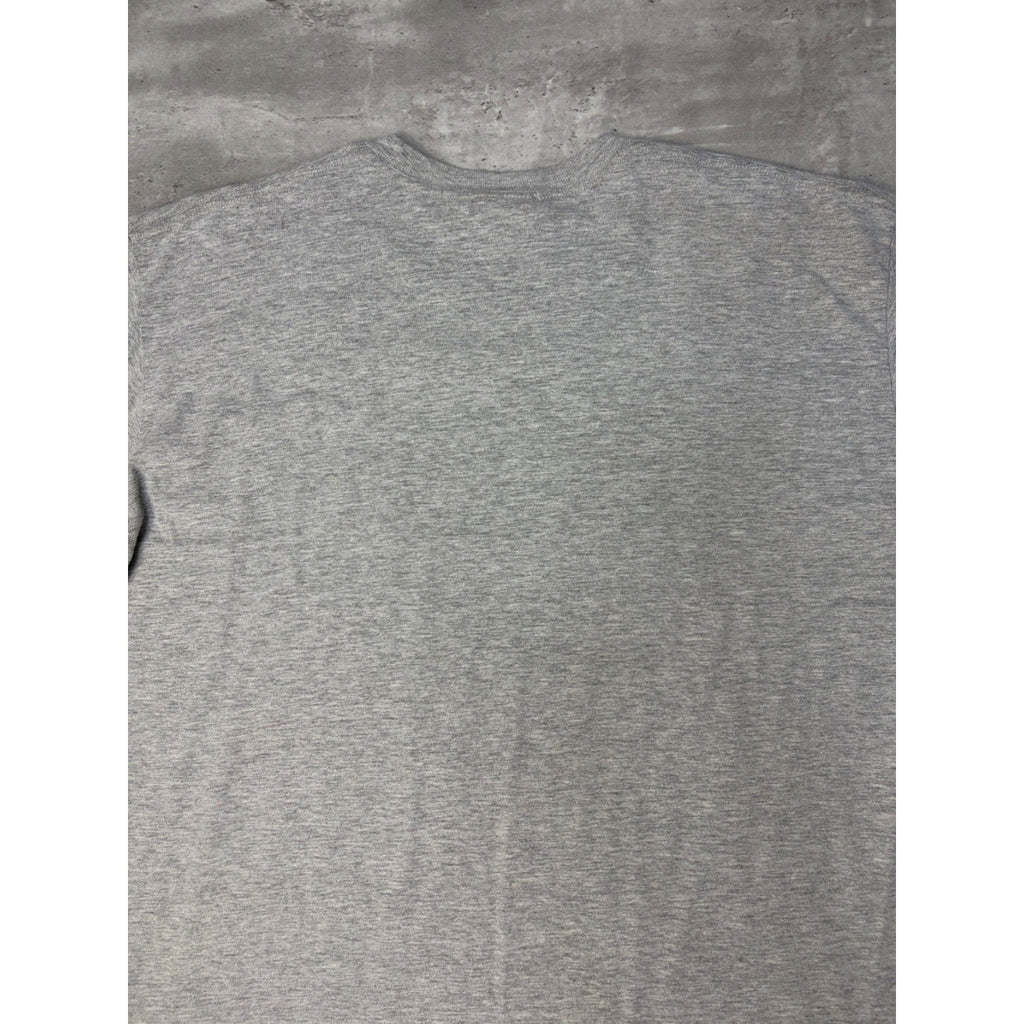 Vintage Nike Embroidered Mini Swoosh Long Sleeve Gray T-Shirt Size XL