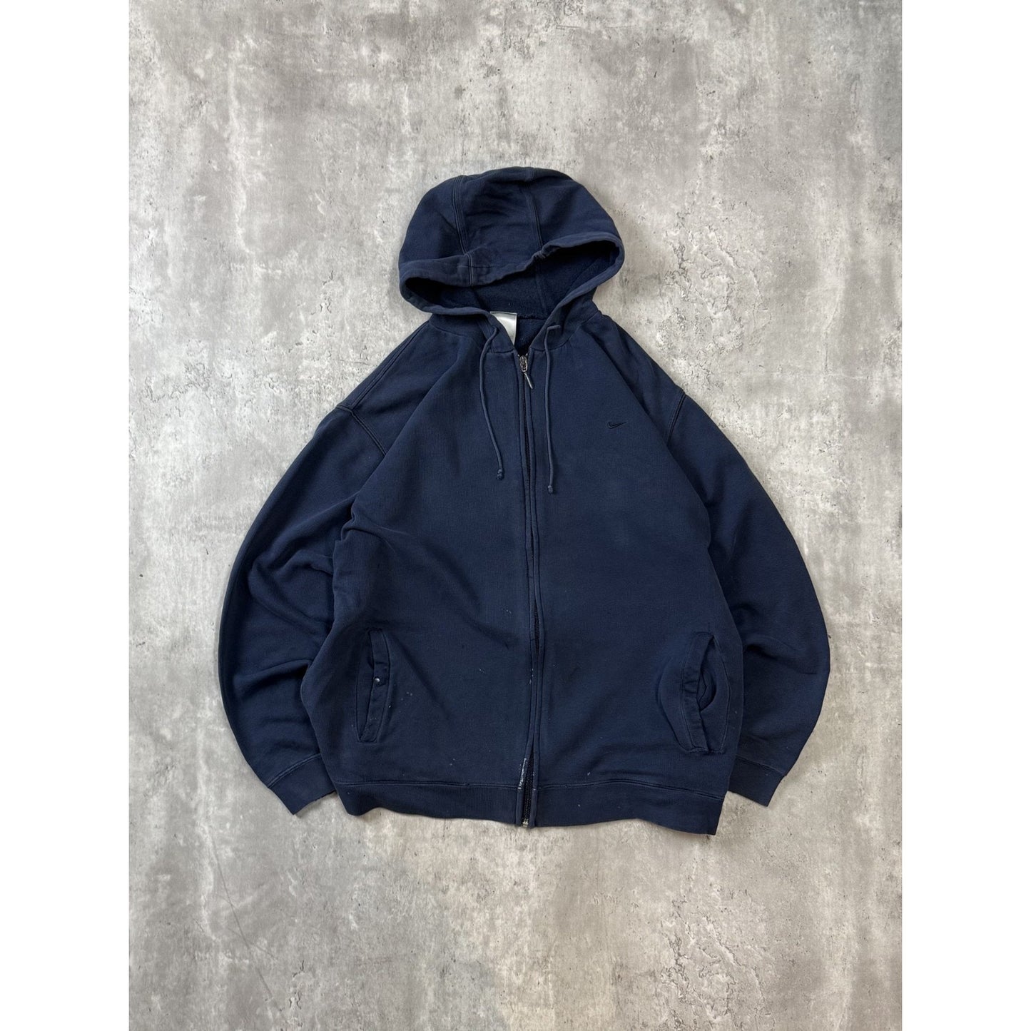 Vintage 2000s Nike Embroidered Swoosh Full Zip Hooded Sweatshirt Size YOUTH XL