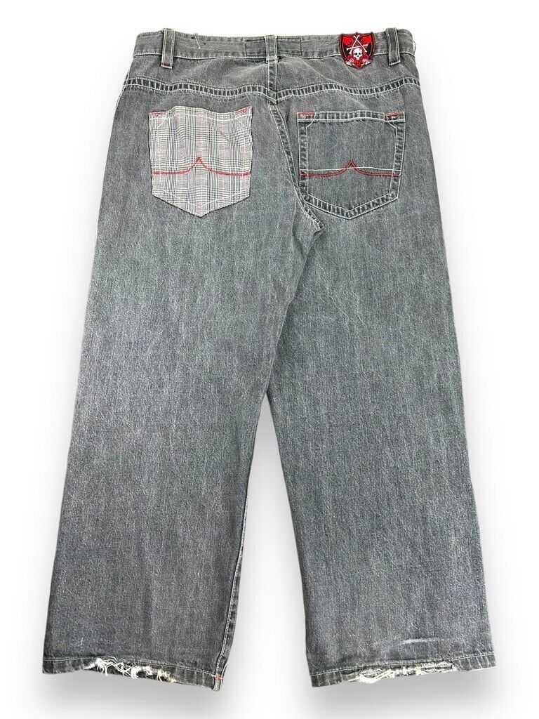 Vintage Y2K Avirex Baggy Style Wide Leg Gray Denim Pant Pants Size 41