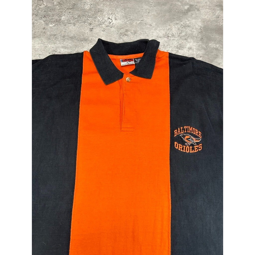 Vintage 1997 Baltimore Orioles MLB Embroidered Logo 3/4 Button Up Shirt Sz XL