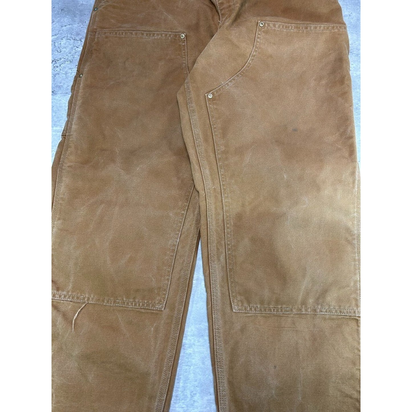 Vintage 90s Carhartt Canvas Workwear Carpenter Double Knee Pants Size 37