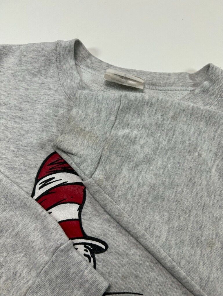 Vintage 1994 Dr Seuss Cat In The Hat Cartoon Character Graphic Sweatshirt Sz XL