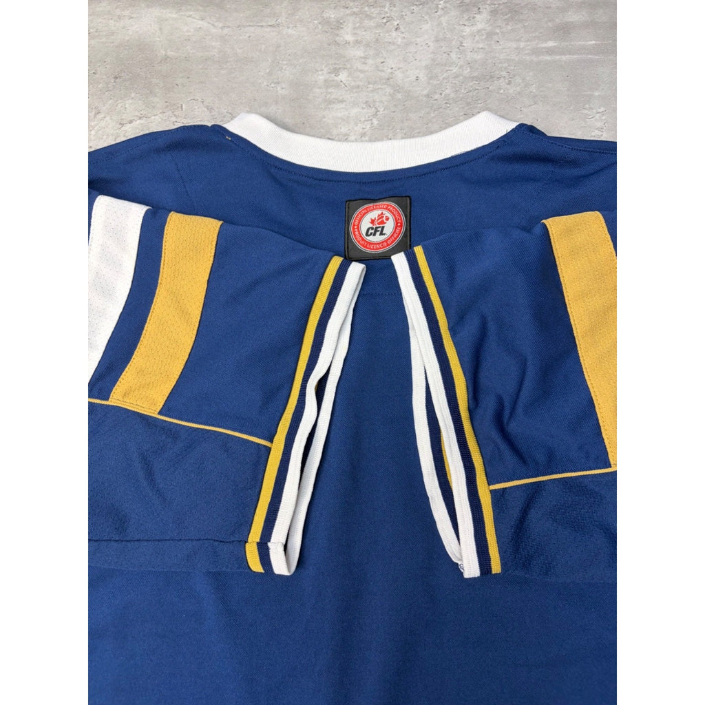 Vintage Winnipeg Blue Bombers CFL Stitched Logo Football Jersey Size XL