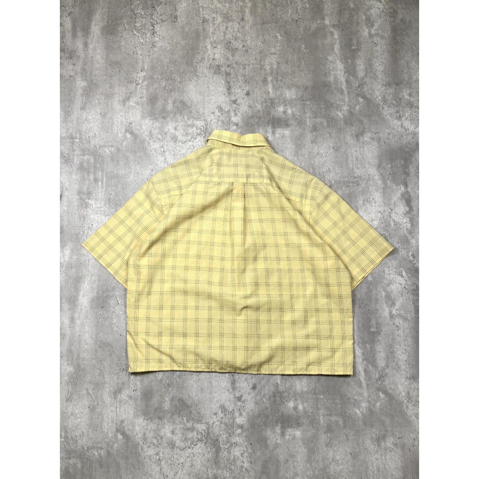 Vintage Van Heusen Plaid Single Pocket Cropped Button Up Shirt Size Large